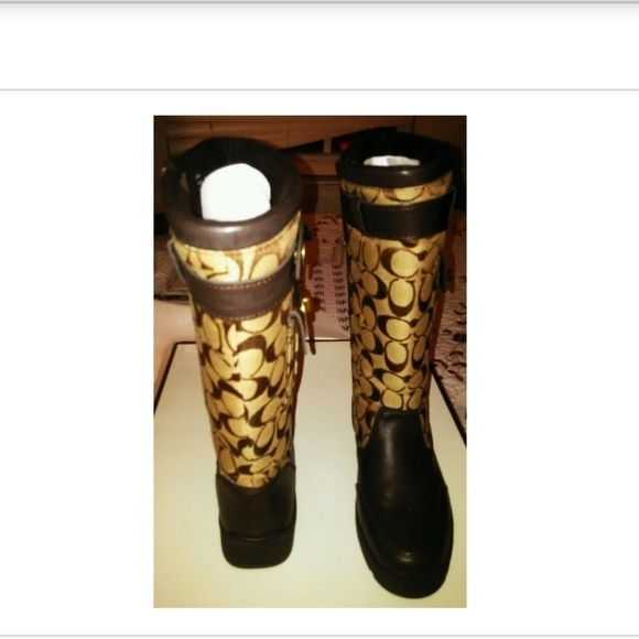 AUTHENTIC COACH VINTAGE SIG C BOOTS SIZE 6 - Picture 3 of 4